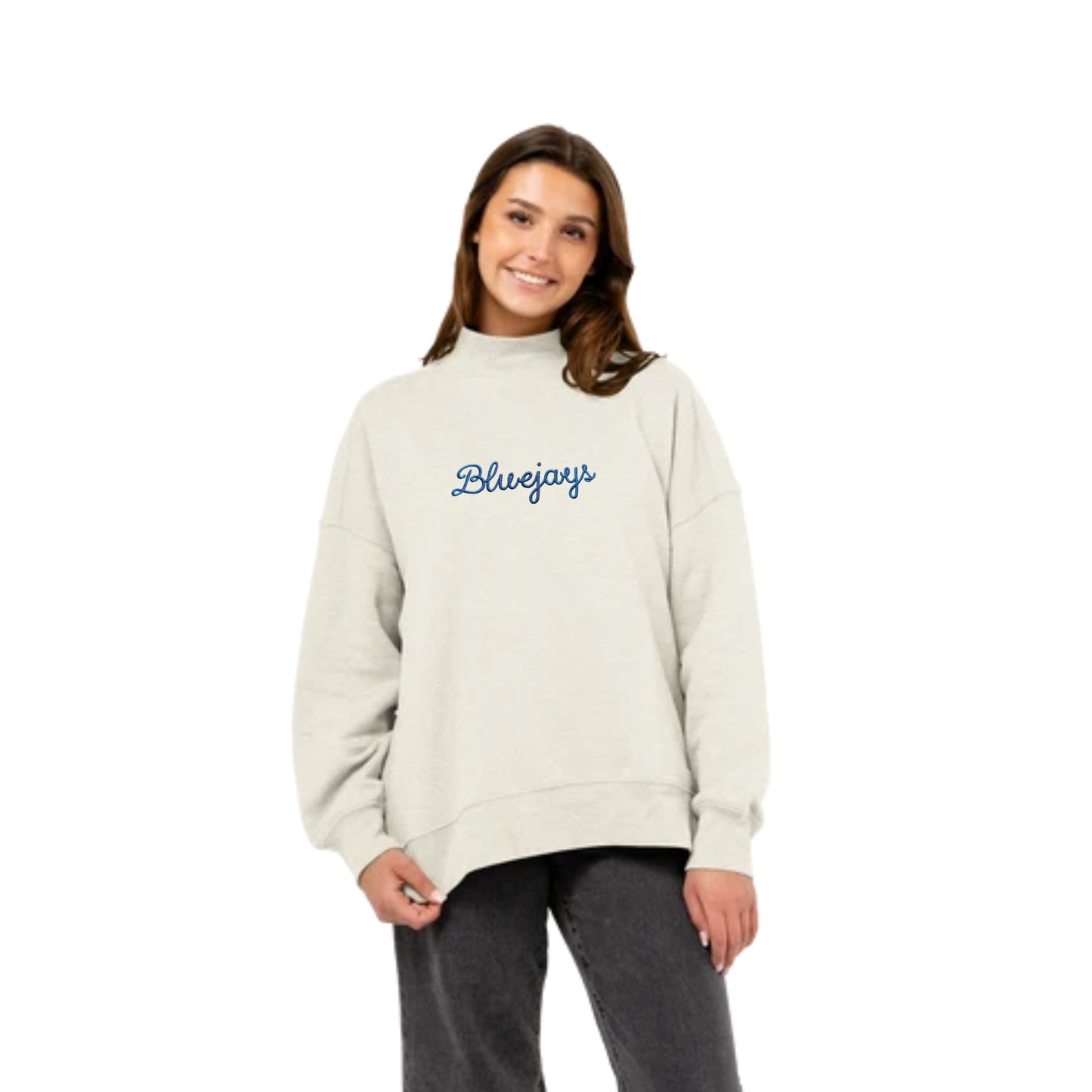Bluejays Oversized Mockneck | EXCLUSIVE SJS Bluejays Mom's Night