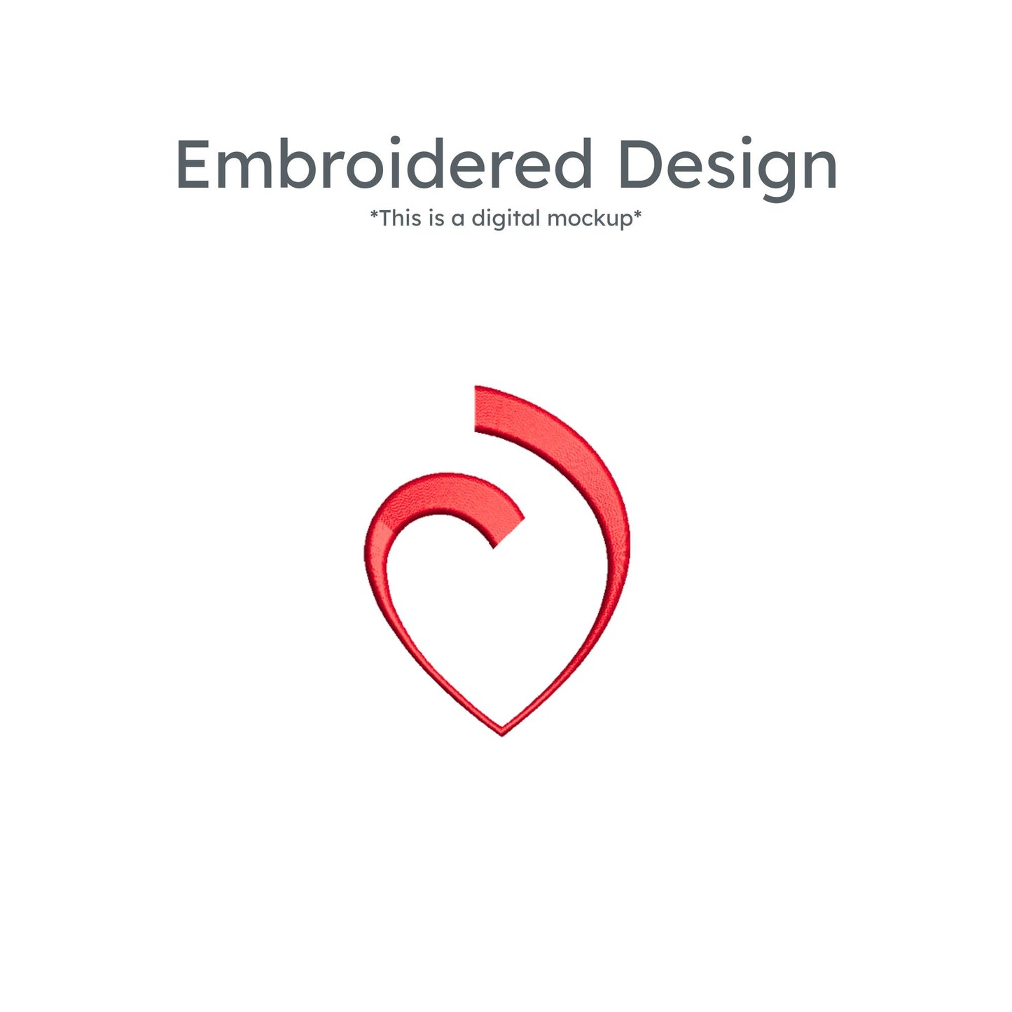 sacred heart schools logo embroidery mockup