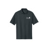 anthracite nike polo shirt with the VMM logo embroidered in white thread on the left chest