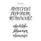 font mockup upper and lower case letters