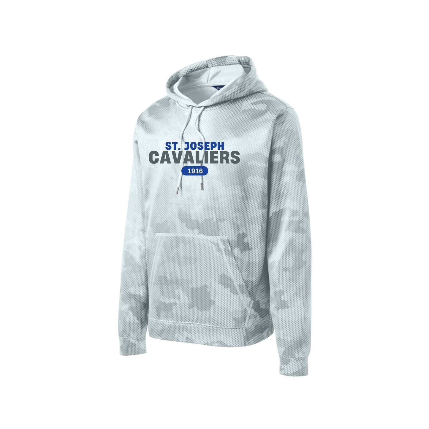 Youth and Adult St. Joseph Cavaliers EST. 1916 CamoHex Hooded Sweatshirt | SJSDTF28