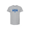 Gray t-shirt with 'St. Joseph School Mom' text on a white background