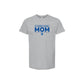 Gray t-shirt with 'St. Joseph School Mom' text on a white background