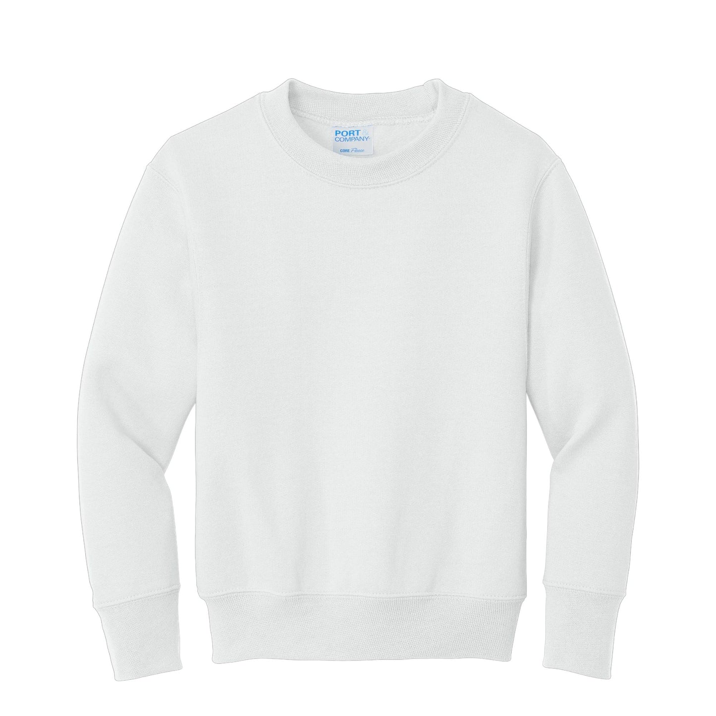 white crewneck sweatshirt