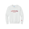 Embroidered Cougars Crewneck Sweatshirt | Cuff Embroidery | Adult and Youth Fit | CCS_BS26_E1