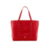 red coated canvas maxi tote