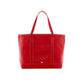 red coated canvas maxi tote