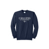 Navy blue sweatshirt with 'Cavaliers St. Joseph School' text on a white background