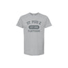 Gray t-shirt with 'St. Pius X Panthers' text on a white background