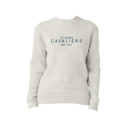 Embroidered St. Joseph Cozy Knit ADULT Crewneck Sweatshirt | SJSEA
