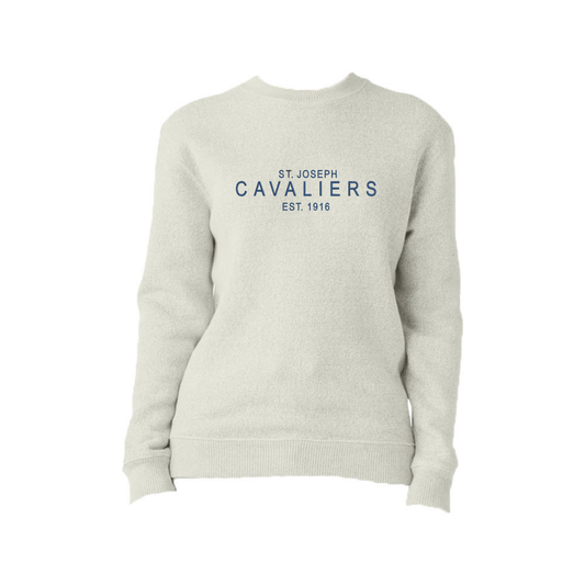 Embroidered St. Joseph Cozy Knit ADULT Crewneck Sweatshirt | SJSEA