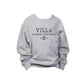 Gray sweatshirt with 'Villa Madonna Montessori' text on a white background