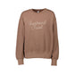 brown sugar boxy crew with everbound travel embroidery in natural thread