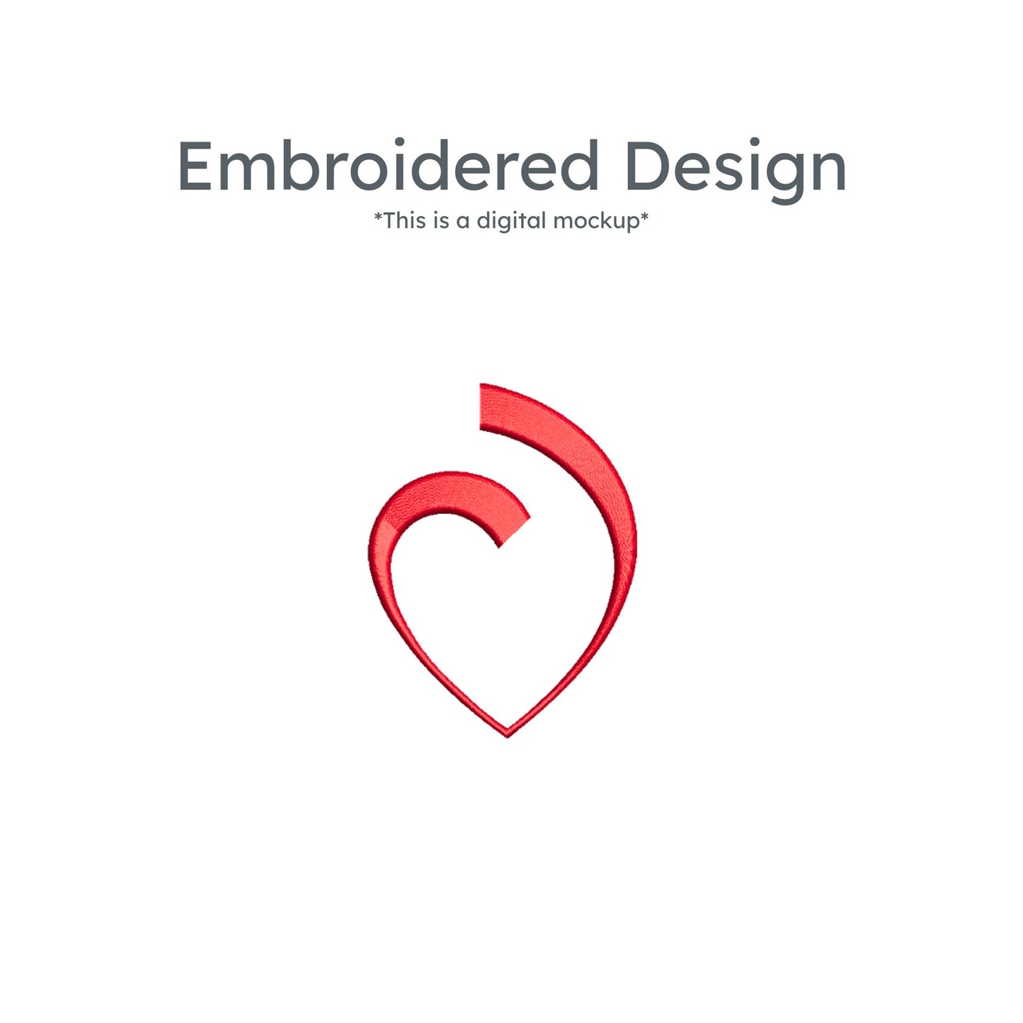  sacred heart schools heart logo embroidered mockup 