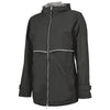 black rain coat