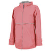 coral rain coat