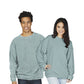 Two people wearing bay corded  sweatshirts on a white background