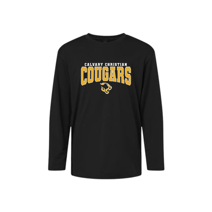 Printed Varsity CCS Cougars Long Sleeve Performance Tee | CCSDTF27