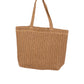 Embroidered Shadow Block Initial Crochet Tote Bag