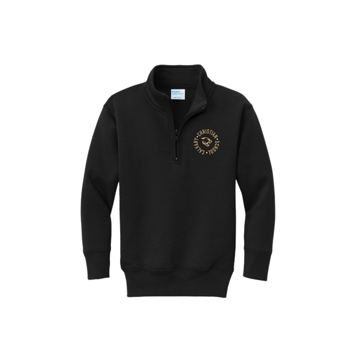 Embroidered Round Calvary Christian Cougars Quarter Zip| CCSED26