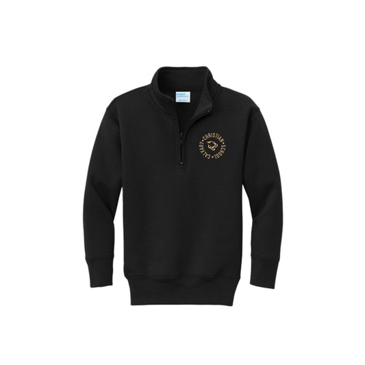 Embroidered Round Calvary Christian Cougars Quarter Zip| CCSED26