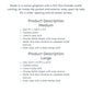 product descriptions