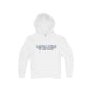 White hoodie with 'Cavaliers St. Joseph School' text on a white background
