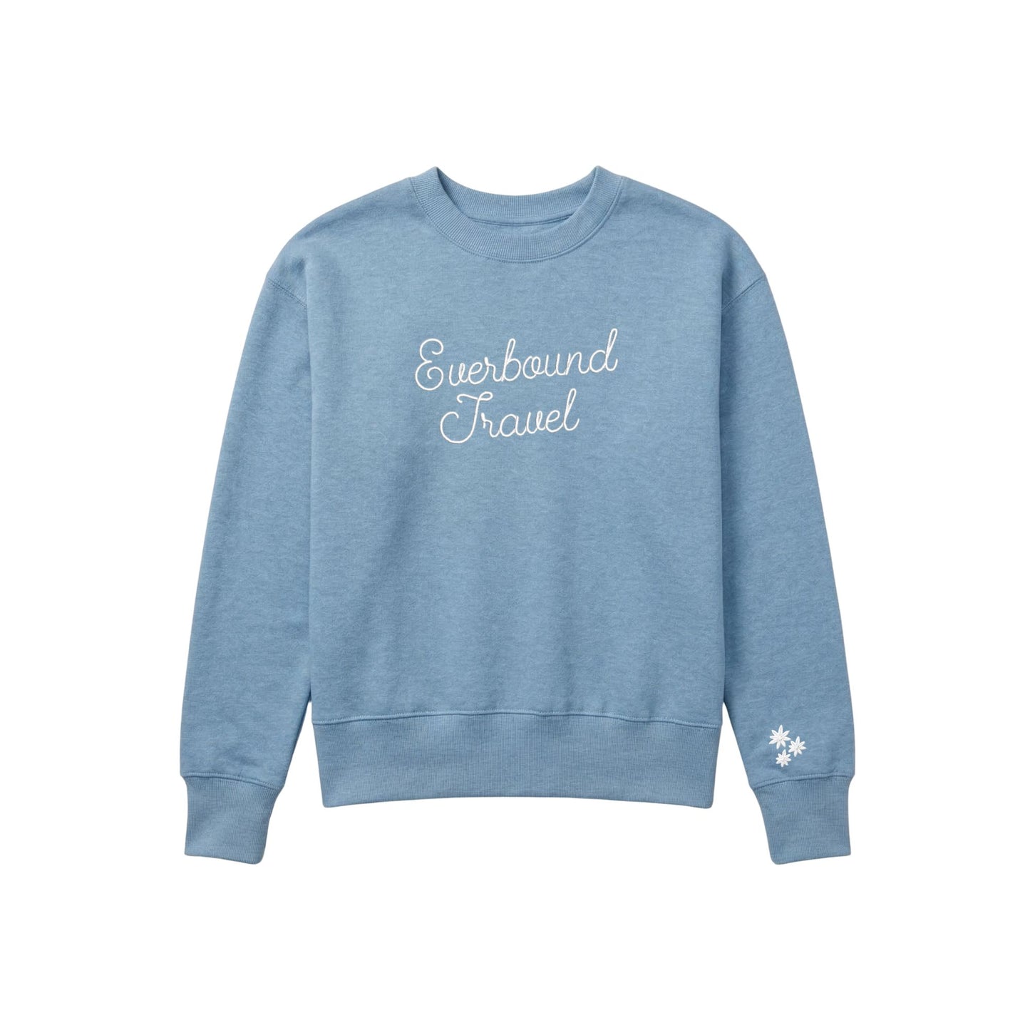 Everbound Premium Embroidered Ladies Boxy Crewneck Sweatshirt