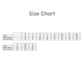 A size chart table on a white background with the heading 'Size Chart' at the top. The chart lists measurements for chest, body length, and sleeve length across sizes XS through 4XL, with additional smaller size columns below.
