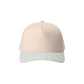 Beige cap with a light green checkered pattern on a white background