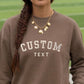 Game Day Custom Text Ladies Boxy Crewneck Sweatshirt