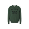 Green sweatshirt with 'St. Pius X Panthers' text on a white background