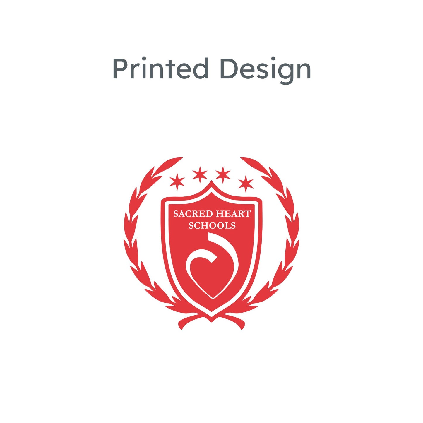 sacred heart schools crest design mockup