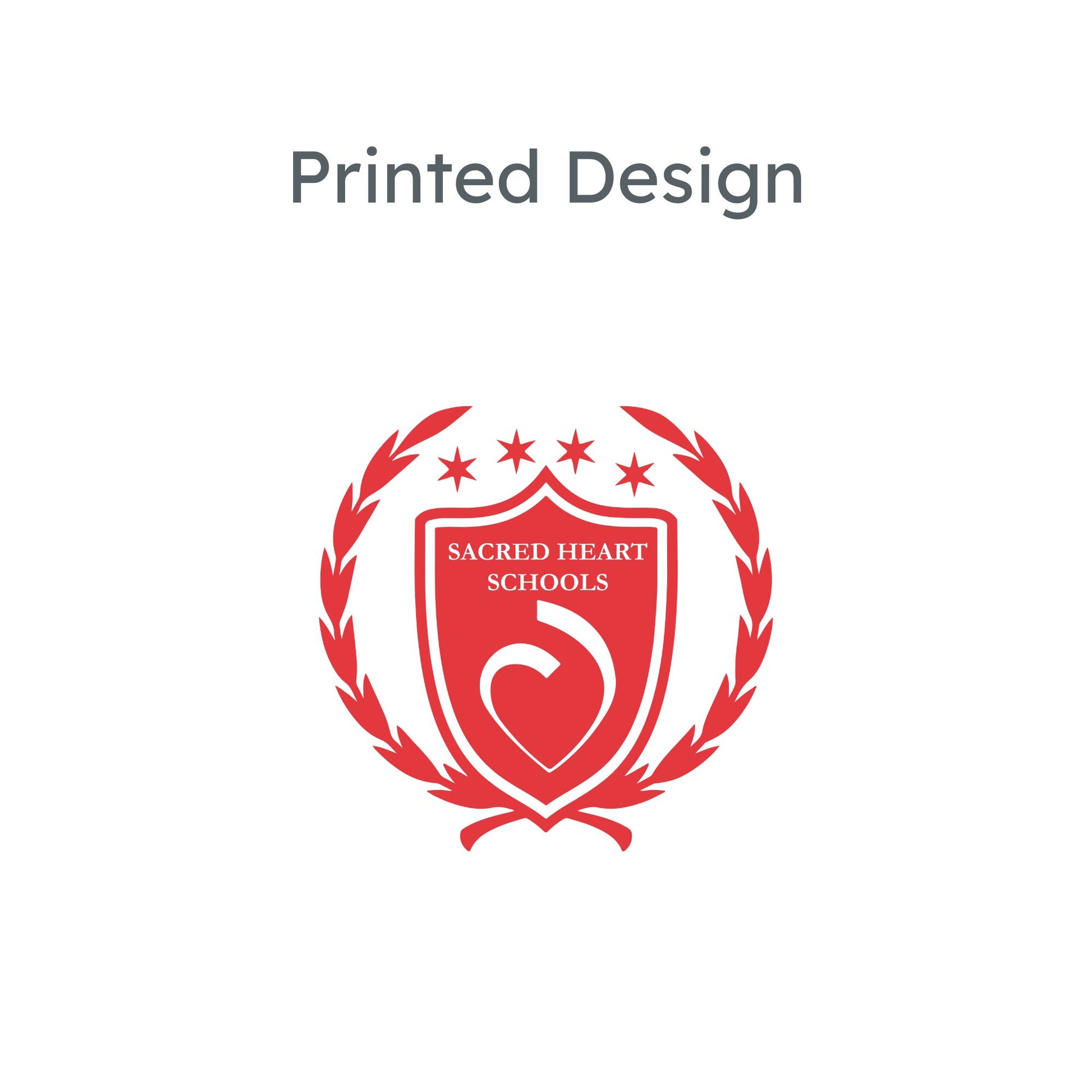 sacred heart schools crest design mockup