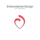 sacred heart logo embroidered design mockup