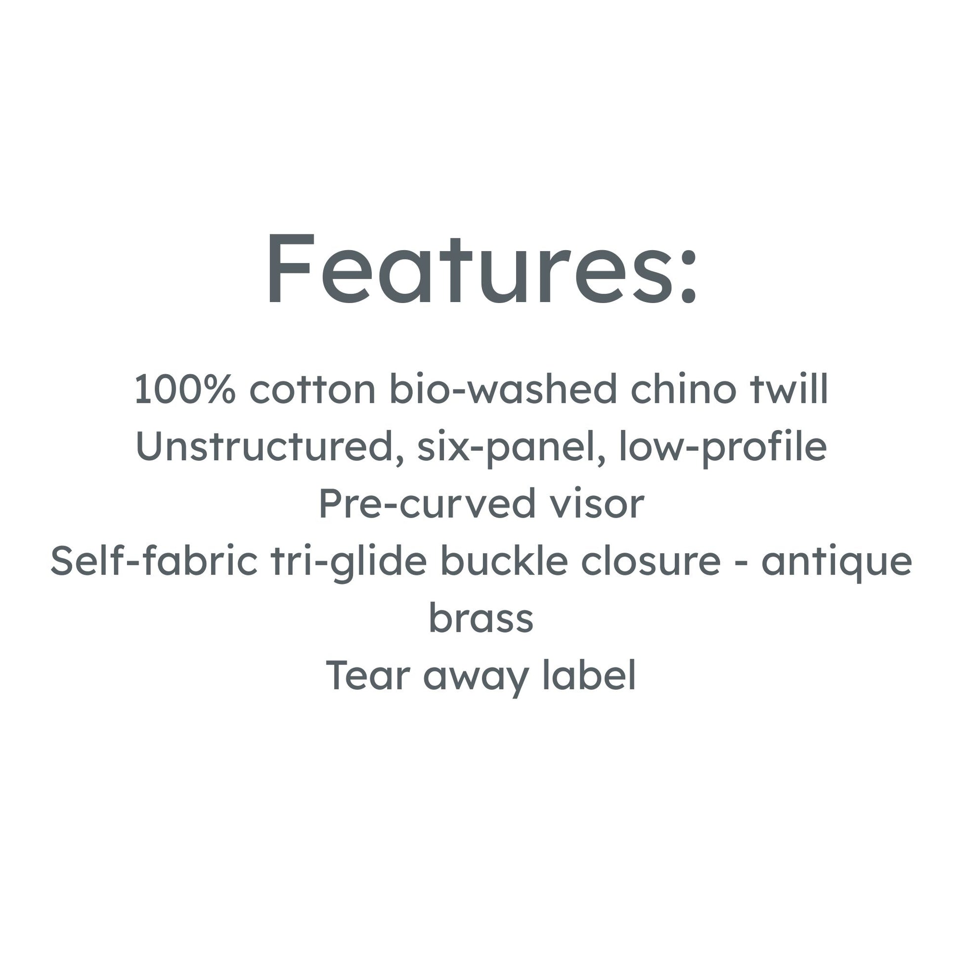 List of features for a product on a white background