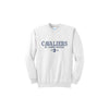 White sweatshirt with 'Cavaliers St. Joseph School 1916' text on a white background