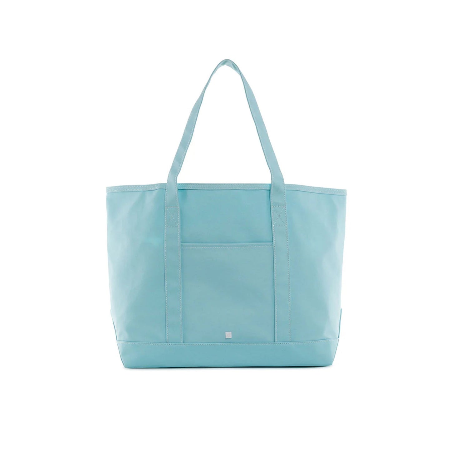 lake blue coated canvas maxi tote