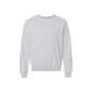 A light gray heather crewneck sweatshirt with long sleeves and ribbed cuffs and hem, shown flat against a plain white background.