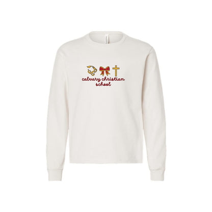 Printed CCS Coquette Icon Long Sleeve Bella and Canvas Heavyweight Tee | CCSDTF30