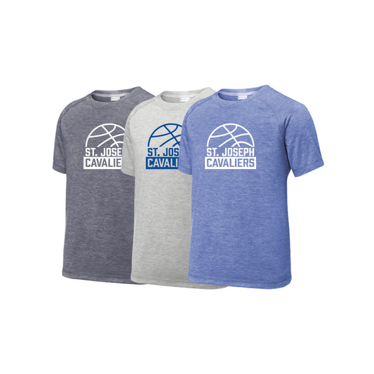TRI BLEND WICKING RAGLAN TEES WITH ST JOSEPH CAVALIERS PRINT