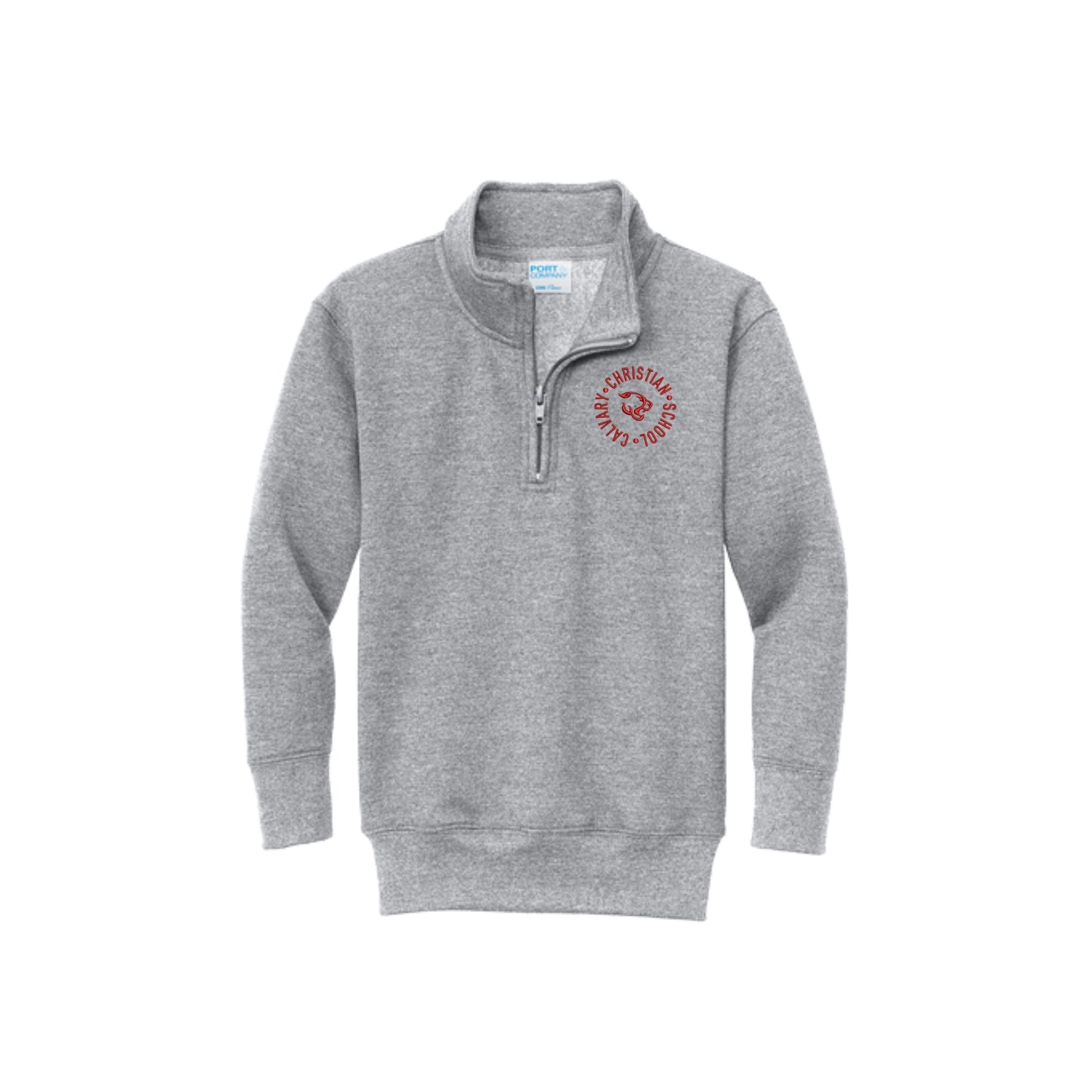 Embroidered Round Calvary Christian Cougars Quarter Zip| CCSED26