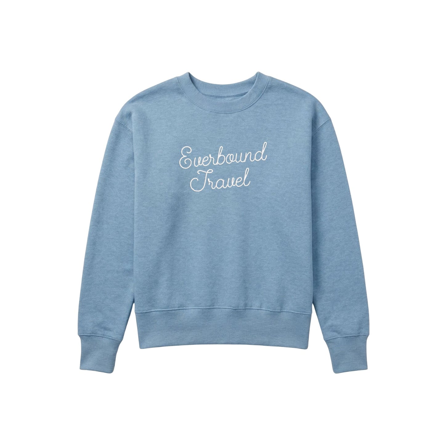 Everbound Premium Embroidered Ladies Boxy Crewneck Sweatshirt