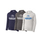 Three hoodies with 'Cavaliers Basketball' text and logo on a white background