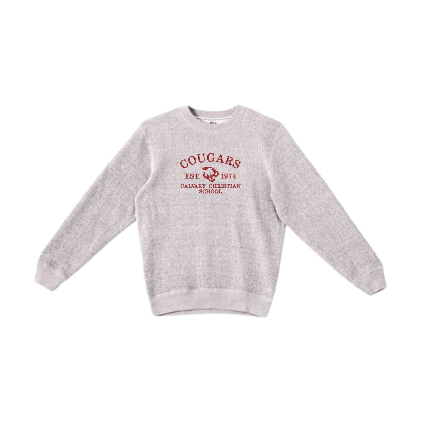 Embroidered Cougars 1974 Cozy Knit Crew | CCSED25