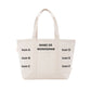 Embroidered Icon Medium Canvas Tote