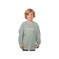 Child wearing a light green sweatshirt with 'PANTHERS' text on a white background