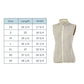 knit fleece vest size chart