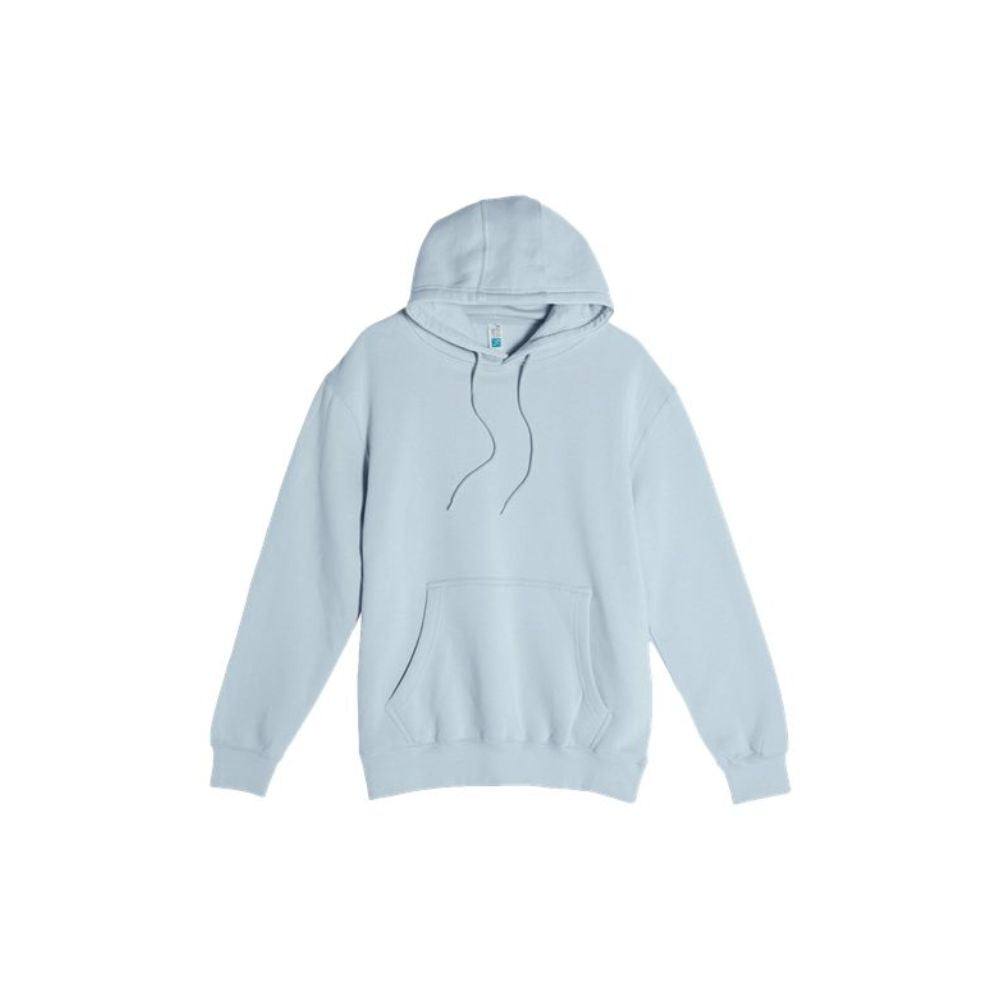 Light blue hoodie on a white background