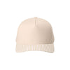 Beige cap with a checkered brim on a white background